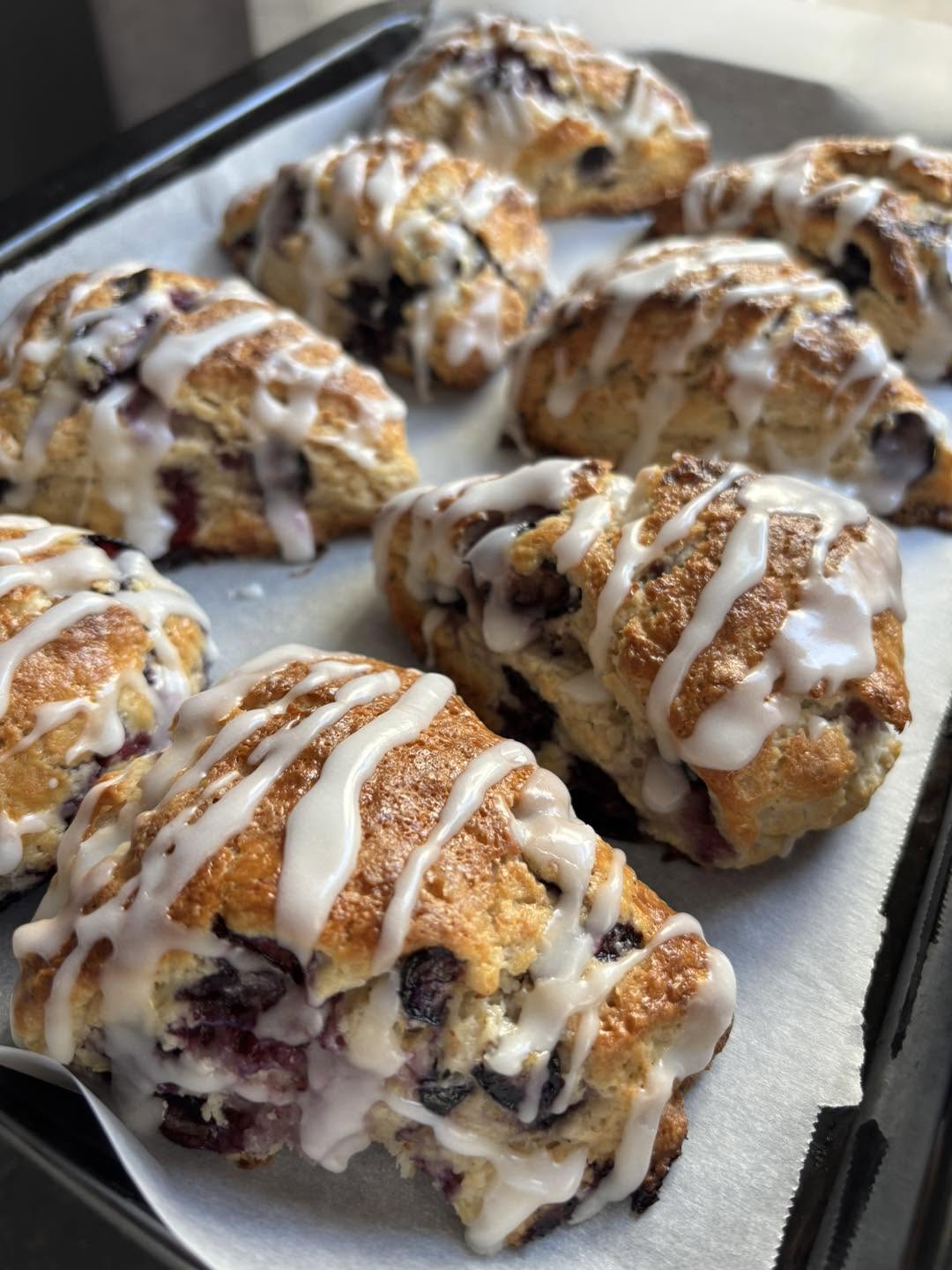 Scones blueberries y ralladura de lima